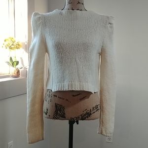 Cropped knitted sweater